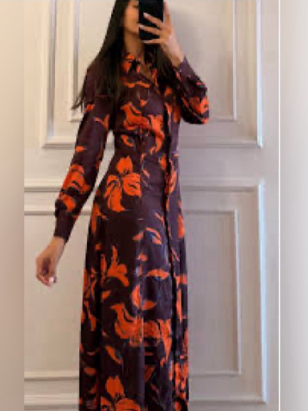 From Anthropologie EXQUISE LONG-SLEEVE SATIN SHIRT DRESS XXS  new $208
